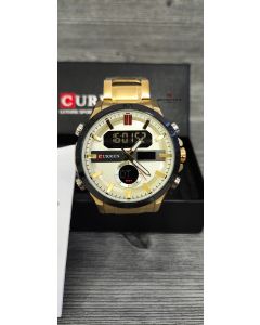Relógio Masculino Curren Luxury Gold